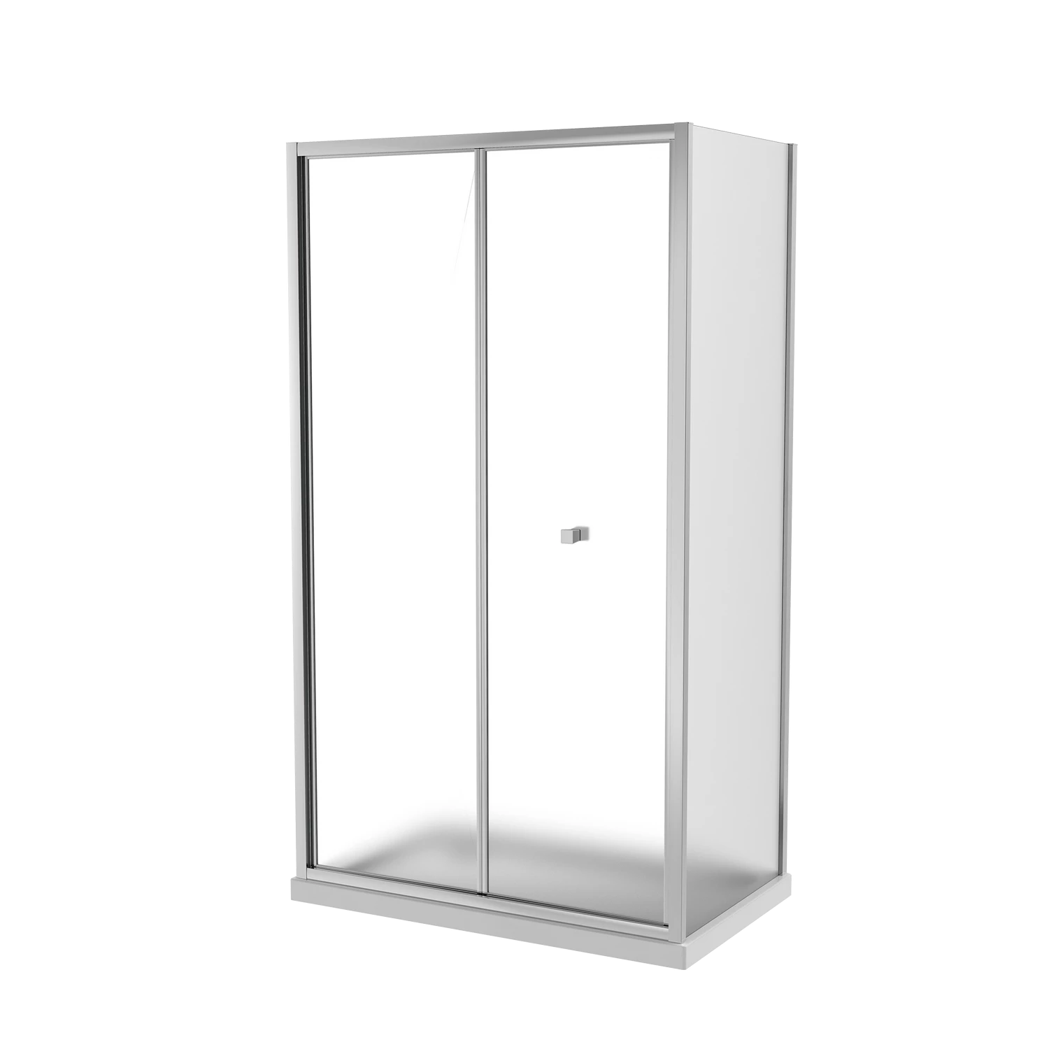 Box doccia angolare 70x90 cm in cristallo opaco, con apertura a libro e parete fissa | Panarea
