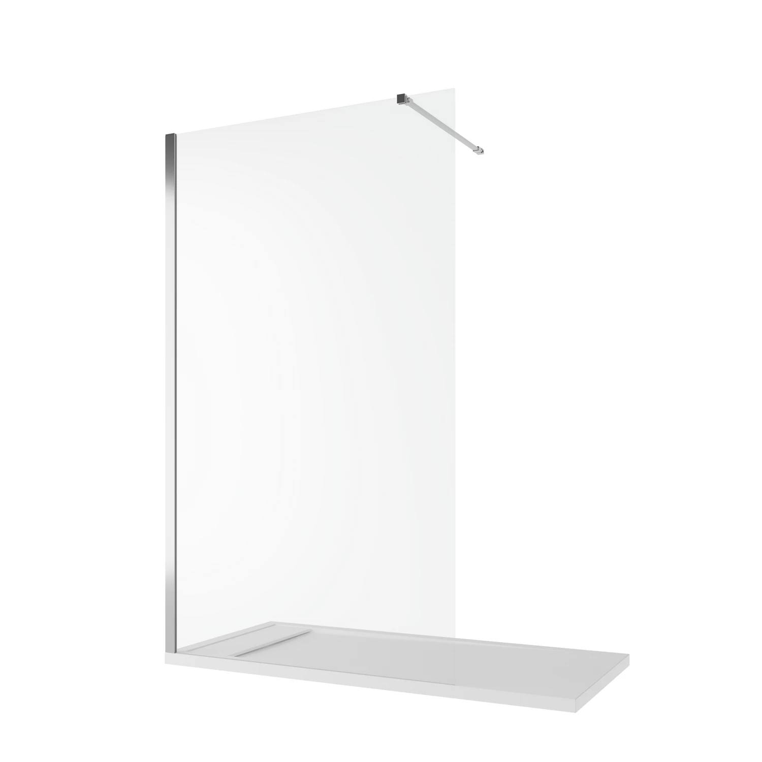 Box doccia walk-in 80 cm reversibile spessore 8mm alto 200 cm | Keros