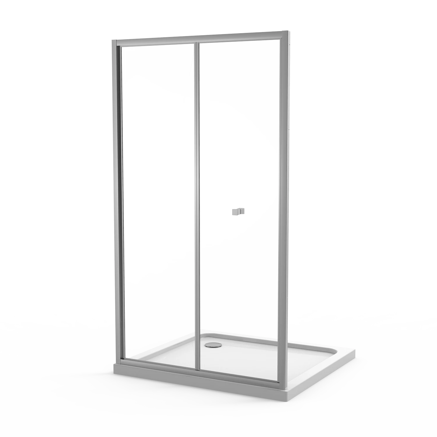 Box doccia a nicchia con porta a soffietto da 70 cm in cristallo trasparente | Wislow